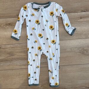 Sunflower Print Kids One Piece